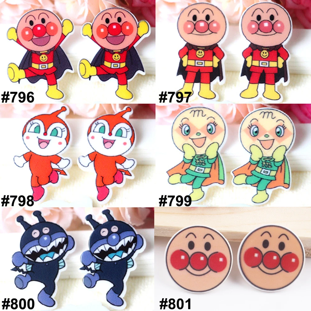 60 шт. смешанный японский мультфильм анпан человек плоская задняя Смола ассорти