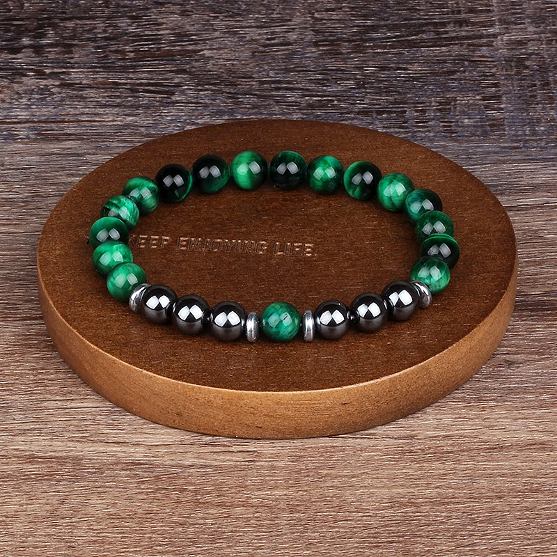 

Natural Tiger Eye Hematite Beads Bracelets Men for Magnetic Health Protection Bracelets Women Health Care Jewelry Gifts Pulsera
