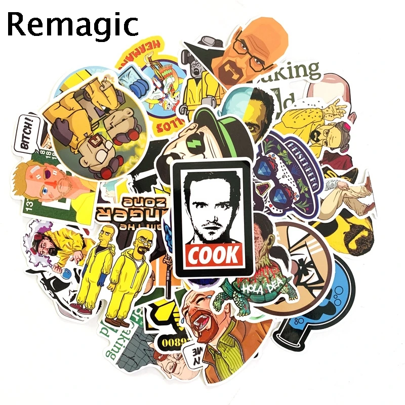 

50pcs Breaking Bad movie tv show vintage funny Sticker pack fans anime paster cosplay scrapbooking diy phone laptop decorations