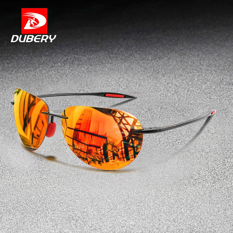 DUBERY ультралегкие мужские солнцезащитные очки без оправы сумасшедшие цвета