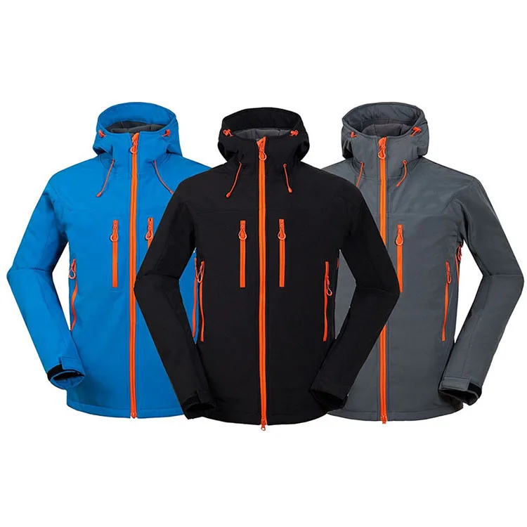

Winter Outdoor Male Soft shell Windbreaker Jacket Waterproof Thermal Mountain Climbing Sports Anti-UV Breathable Fleece Jacket