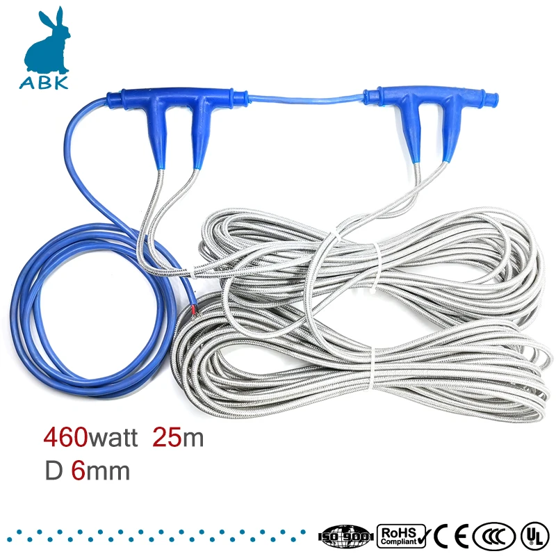 460 ватт 25 метров нагревательный кабель Профессиональный из углеродного волокна