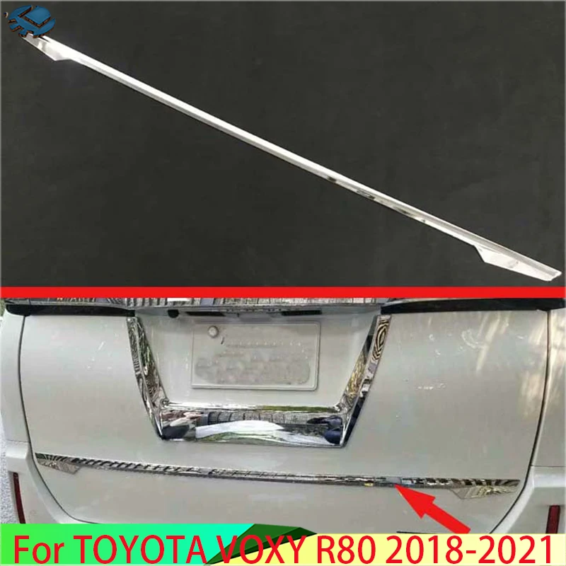 For TOYOTA VOXY/NOAH R80 2018-2021 Car Accessories ABS Chrome Tail Gate Door Cover Trim Rear Trunk Molding Bezel Sticker Garnish