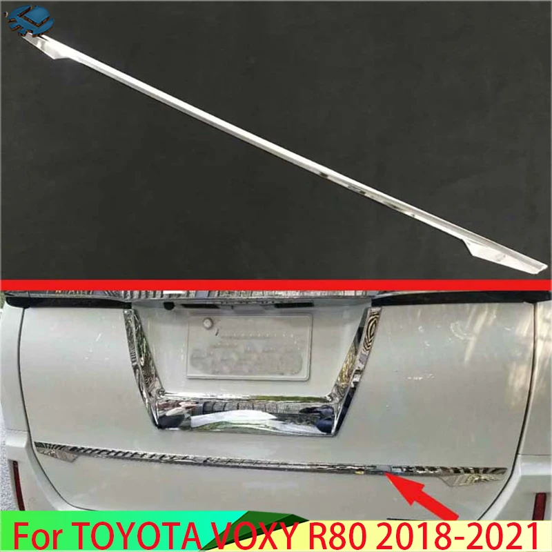 For TOYOTA VOXY/NOAH R80 2018-2021 Car Accessories ABS Chrome Tail Gate Door Cover Trim Rear Trunk Molding Bezel Sticker Garnish |