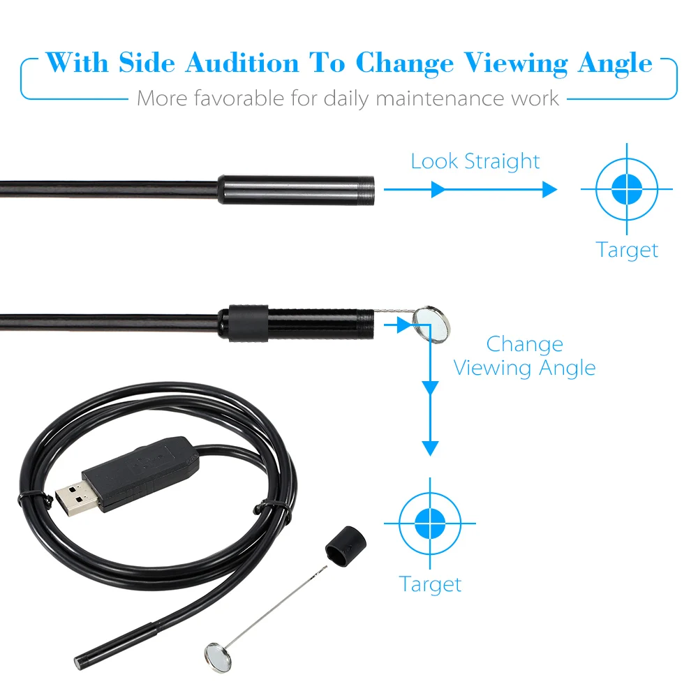 Автомобильный диагностический сканер инструмент Android OTG USB эндоскоп