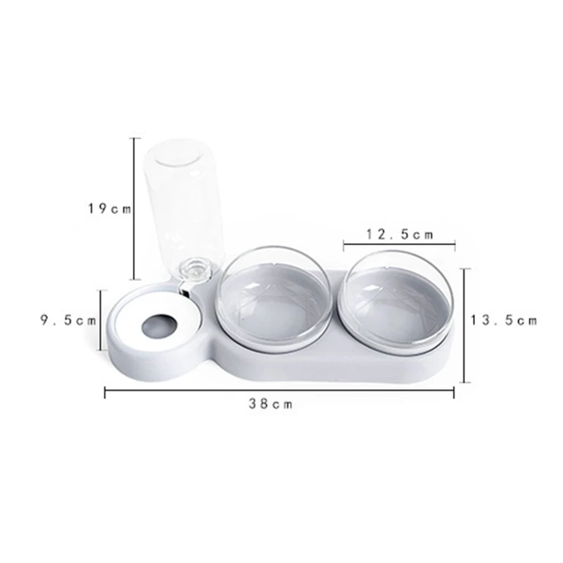 

Pet Bowl Double Cat Bowl Automatic Water Container Food Dispenser Cat Feeder Food Bowls Drinking Raised Stand Dish for Cat Dog