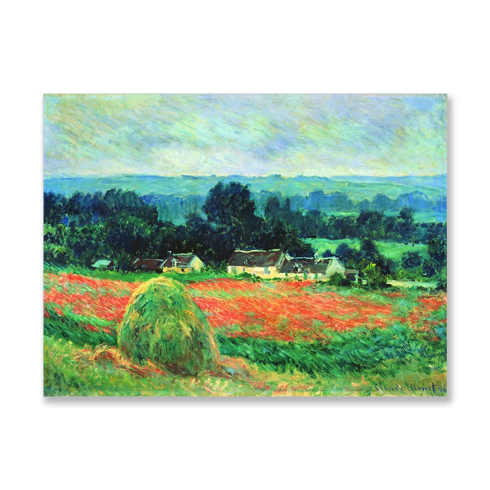 

Diy 5D Full Diamond Painting cross stitch kits art High Quality 3D paint diamonds Rhinestone Haystack at Giverny Claude Monet
