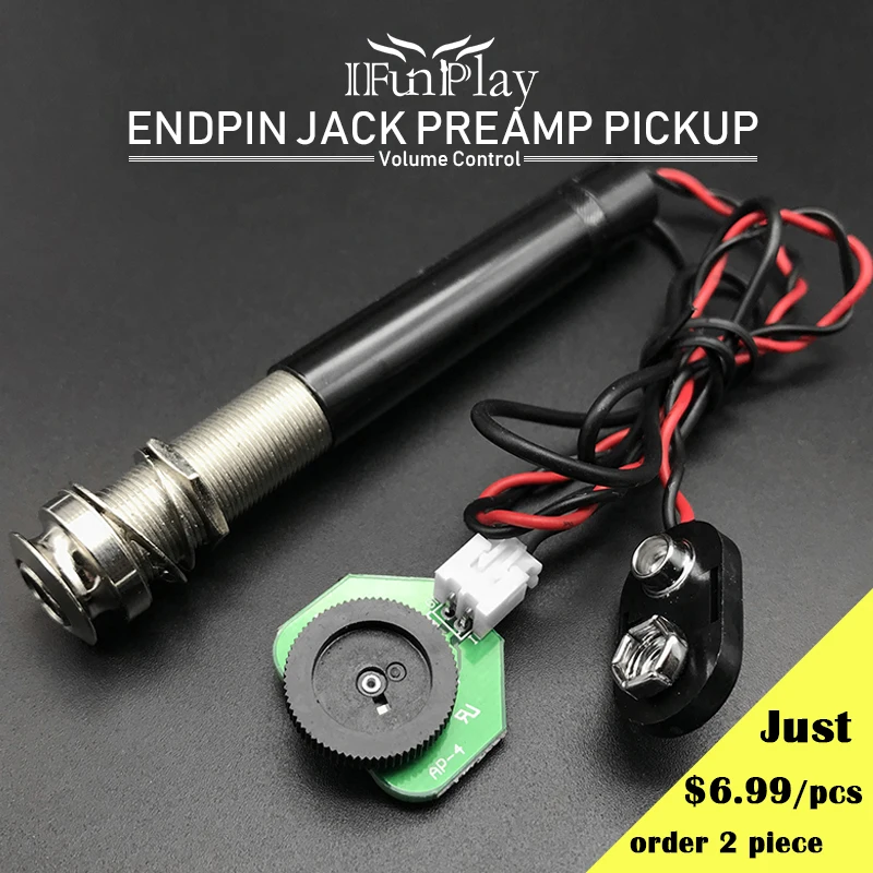 Акустическая гитара звукосниматель Endpin Jack комплект предварительного