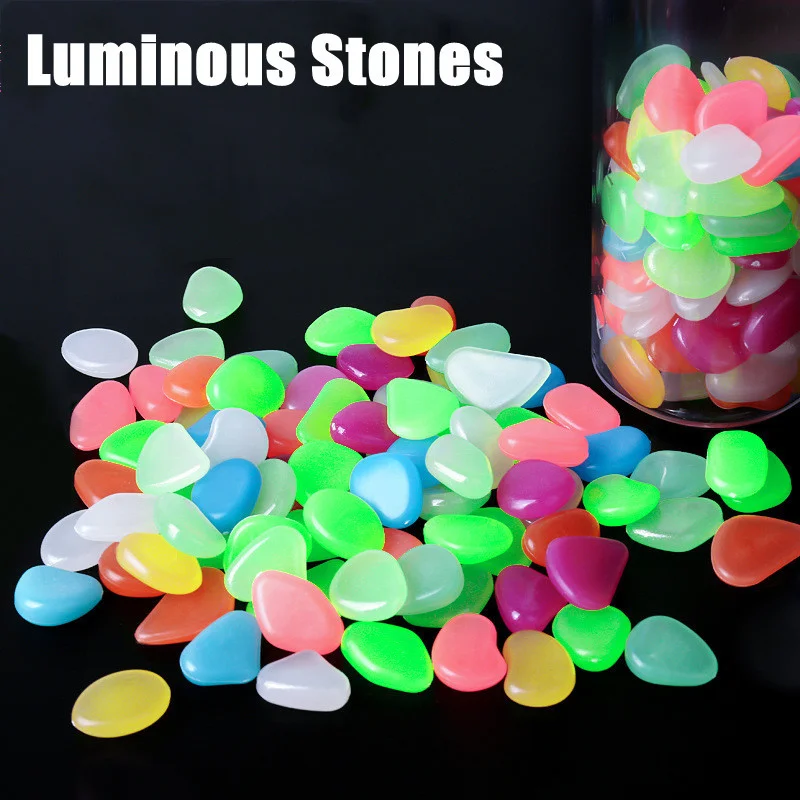 

Garden Decor Luminous Stones Glow In Dark Decorative Pebbles Outdoor Fish Tank Decoration Pebble Rocks Aquarium Yard Decoration