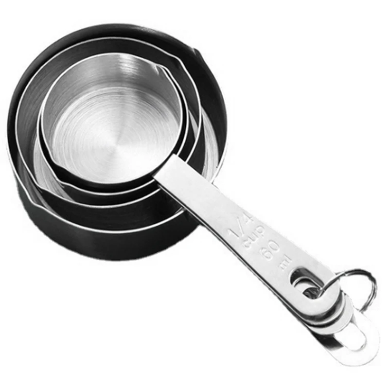 

4PCS Baking Thickened Stainless Steel Measuring Spoon 4-Piece Set Of Ml Spoon Sauce Seasoning Measuring Cup