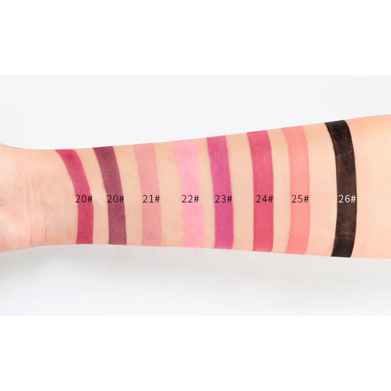 26 Цвета матовые губные помады Водонепроницаемый Макияж Губная помада телесного