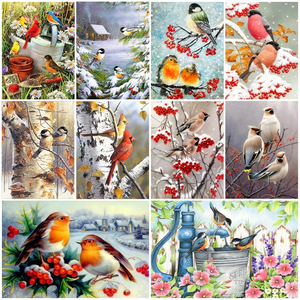 Алмазная живопись сделай сам пейзаж птица и крест Набор для вышивки 5D мозаика