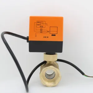 Латунный шаровой клапан, AC24V, AC220V, для холодной и горячей водыводяного паратеплового газа, 2 способа, латунный моторизованный шаровой клапан DN15 - DN32