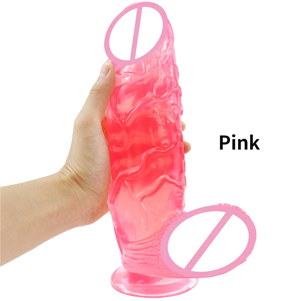 GaGu супер большой мягкий прозрачный дилдо Реалистичные пенис огромный конский