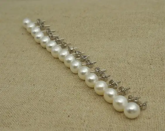 Серьги-гвоздики из серебра 925 пробы с пресноводным жемчугом 6-11 мм | Украшения и