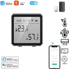 Датчик температуры и влажности Tuya Wi-Fi, комнатный гигрометр, термометр с поддержкой приложения Alexa Google Smart Home Smart Life