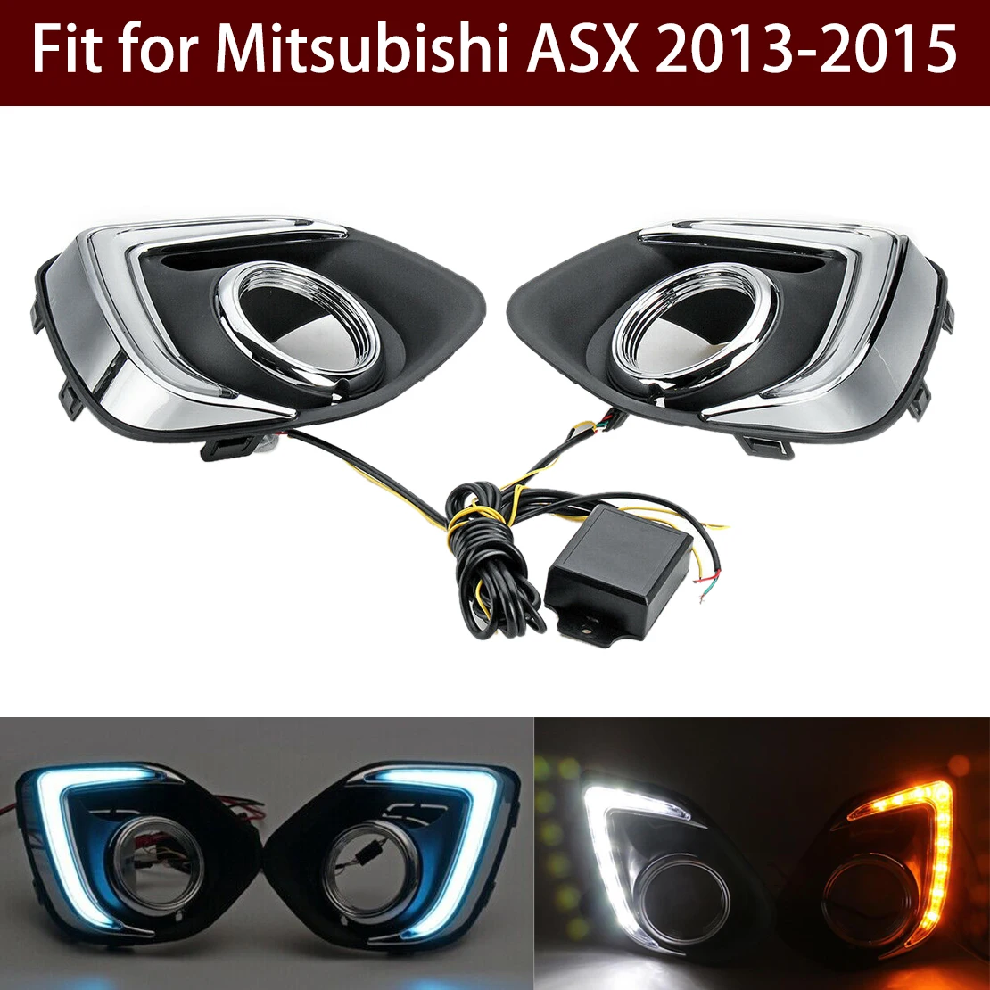 12V 2 шт. Автомобильные светодиодные DRL Габаритные огни противотуманный фонарь