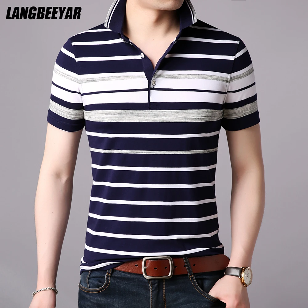 

New Top Grade Brand Plain Dry Fit Polo Shirt Man Summer Striped Short Sleeve Casual Designer Tops Korean Fashion Clothing