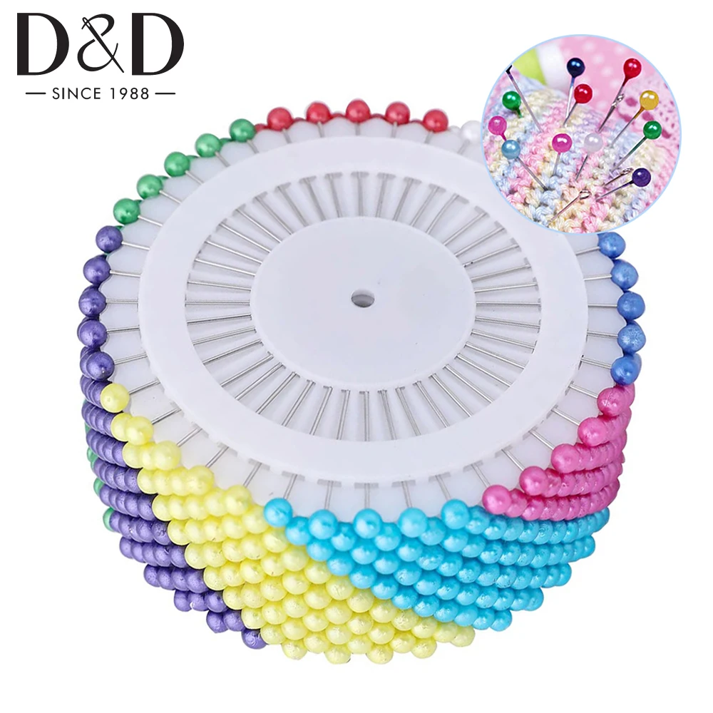 200 шт. швейные булавки цветным жемчугом головки шпильки прямое лоскутное шитье