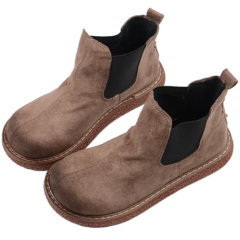 Туфли в стиле ретро Mori на плоской подошве британском с толстой подошвой|Женские