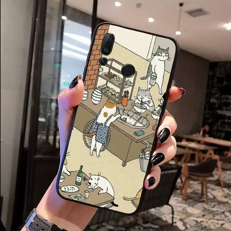 

Vintage illustration cute Japanese Phone Case For Huawei Honor view 7a5.45inch 7c5.7inch 8x 8a 8c 9 9x 10 20 10i 20i lite pro