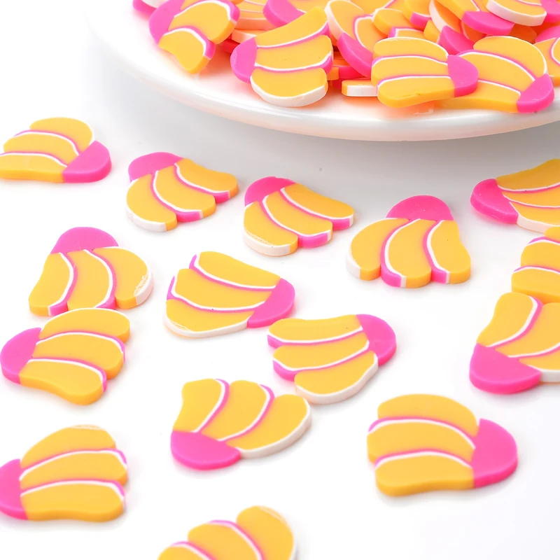 Бусины из глины в форме желтых фруктов 30 шт. 20 мм бусины для подвесок полимерной