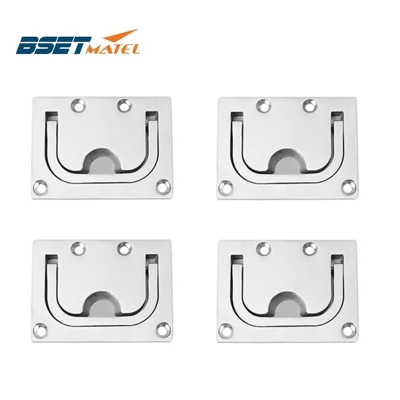 

4 pieces/Lot stainless steel 316 Flush lift handle Flush hatch Lift Ring Hatch Pull Handle Locker Cabinet boat marine hardware