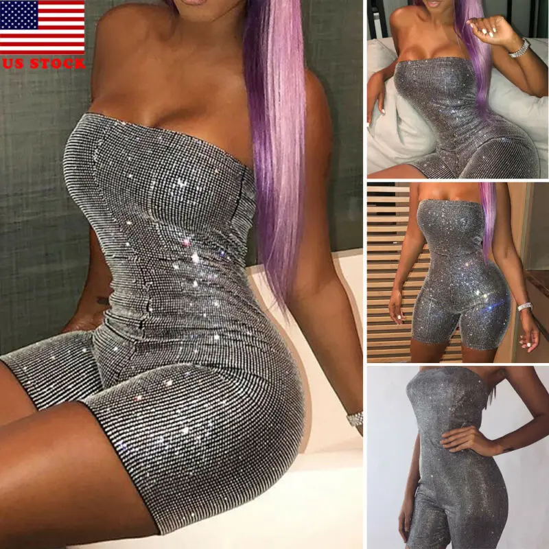 Новинка Женская Клубная одежда шорты комбинезон футляр облегающая для вечерние