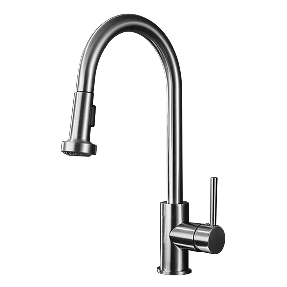 Easy Install Faucet Kitchen Practical Modern Pull Out Fast Open Stainless Steel Basin Rustproof Washing Anti Corrosion Home