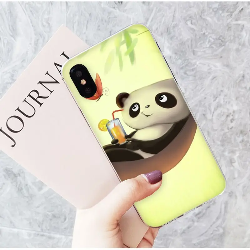 Motirunner Panda Dab on the EM DIY Luxury High-end Phone Case for iPhone 11 pro XS MAX 8 7 6 6S Plus X 5 5S SE XR cover |