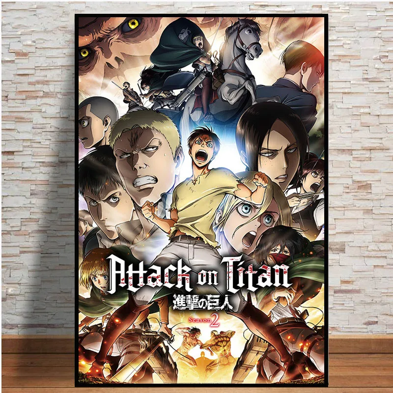 

Attack on Titan paintings on canvas Japanese anime HD print wall posters modern art creative boy bedroom bar decorative pictures