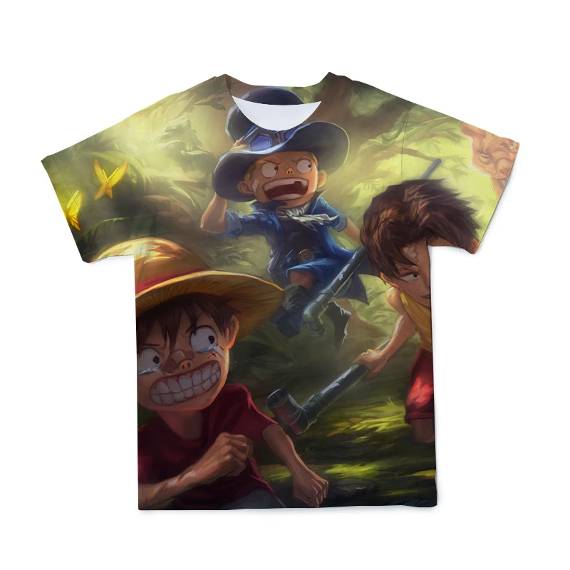 

2021New Summer 3D Men's One Piece Print T-shirt Clothing Cartoon Character Casual Loose O-neck Short-Sleeved Large Size 110-6XL