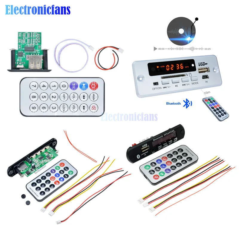 Автомобильная Беспроводная Bluetooth MP3 звуковая карта декодер плата USB TF WAV U Disk Reader
