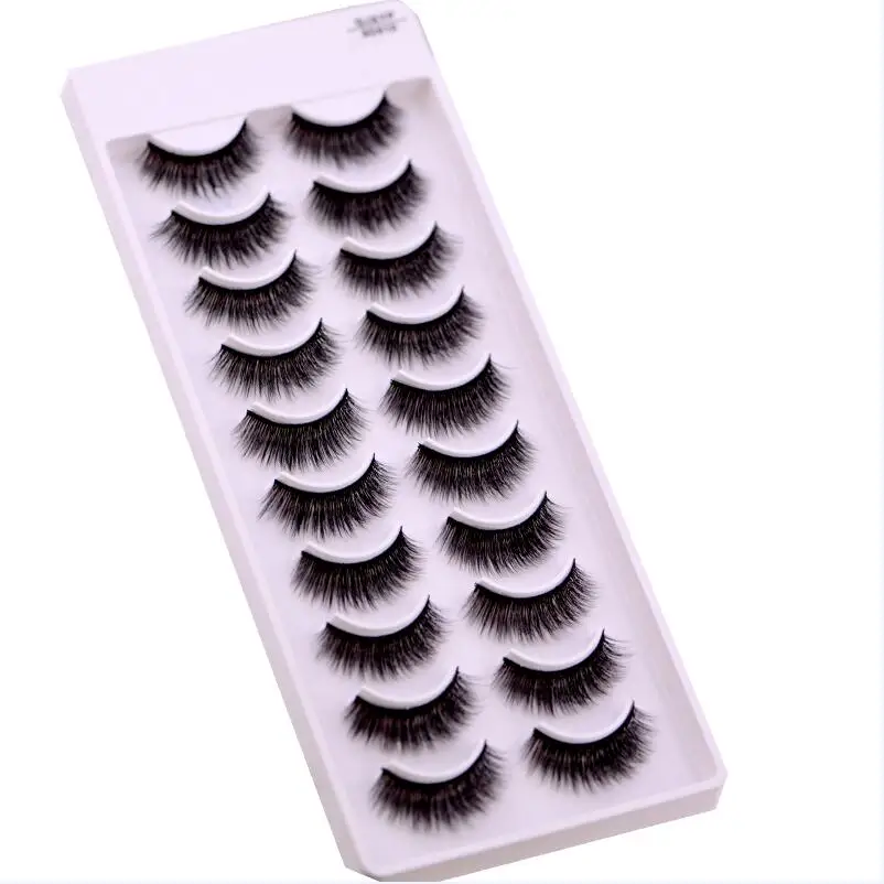 10 Pairs 8D010 HBZGTLAD 5/8/10 пар 3D норковые накладные ресницы натуральные/толстые длинные ресницы для макияжа инструменты для наращивания - Цвет: 10 Pairs 8D010