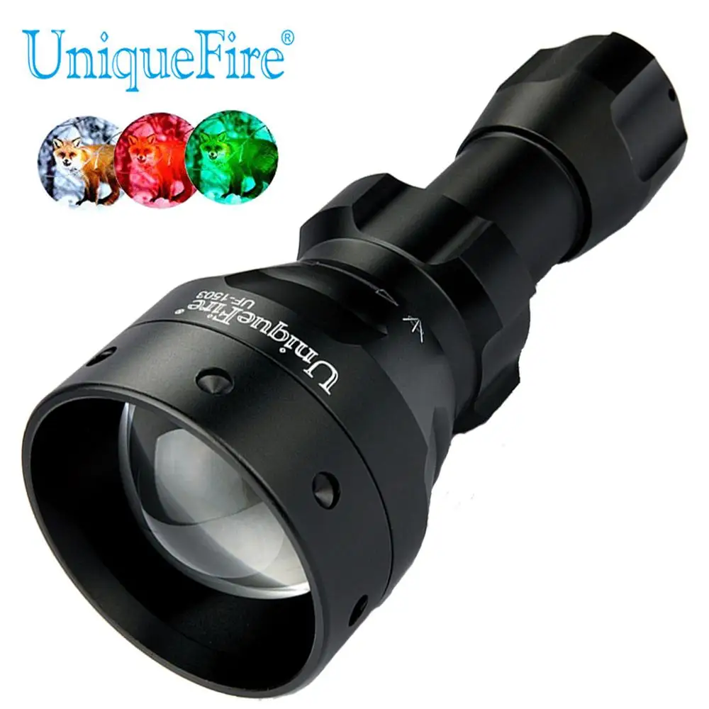 UniqueFire 1503 T50 XRE белый/зеленый/красный светильник светодиодный фонарик