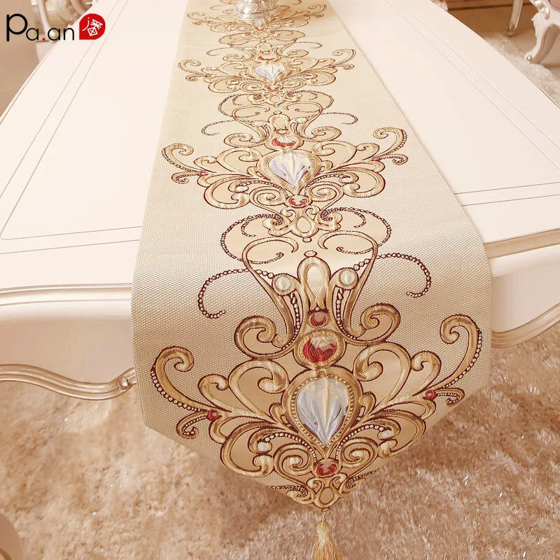 

Table Runner Luxury Decor European America Table Mat TV Cabinet Fall Table Runner Bed Flag Dining Table Decor Wedding Decoration