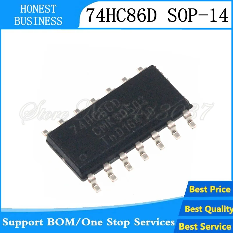 10 шт. 74HC86D SOP14 74HC86 SOP SN74HC86DR SN74HC86 SMD логический чип 2 входа XOR gate|Аксессуары для
