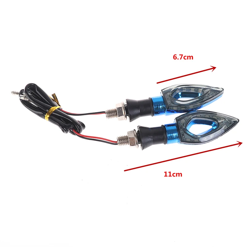 

2pcs 12LED Hollow Diamond Yellow Light Motorcycle Turn Signal Light Indicator Blinker Waterproof Universal Flashing Moto Bike