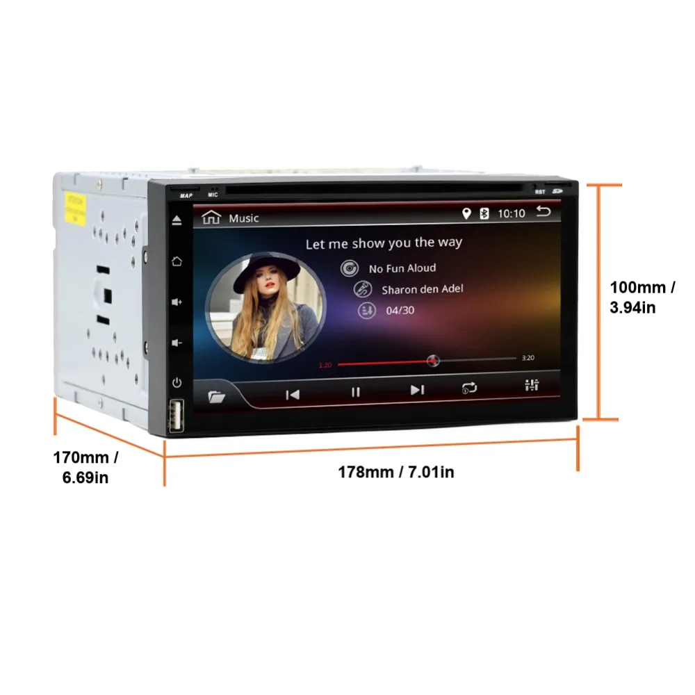 6 95 &quot2 Din Android 10 0 для универсального автомобиля с полным сенсорным Радио 2 + 32 ГБ