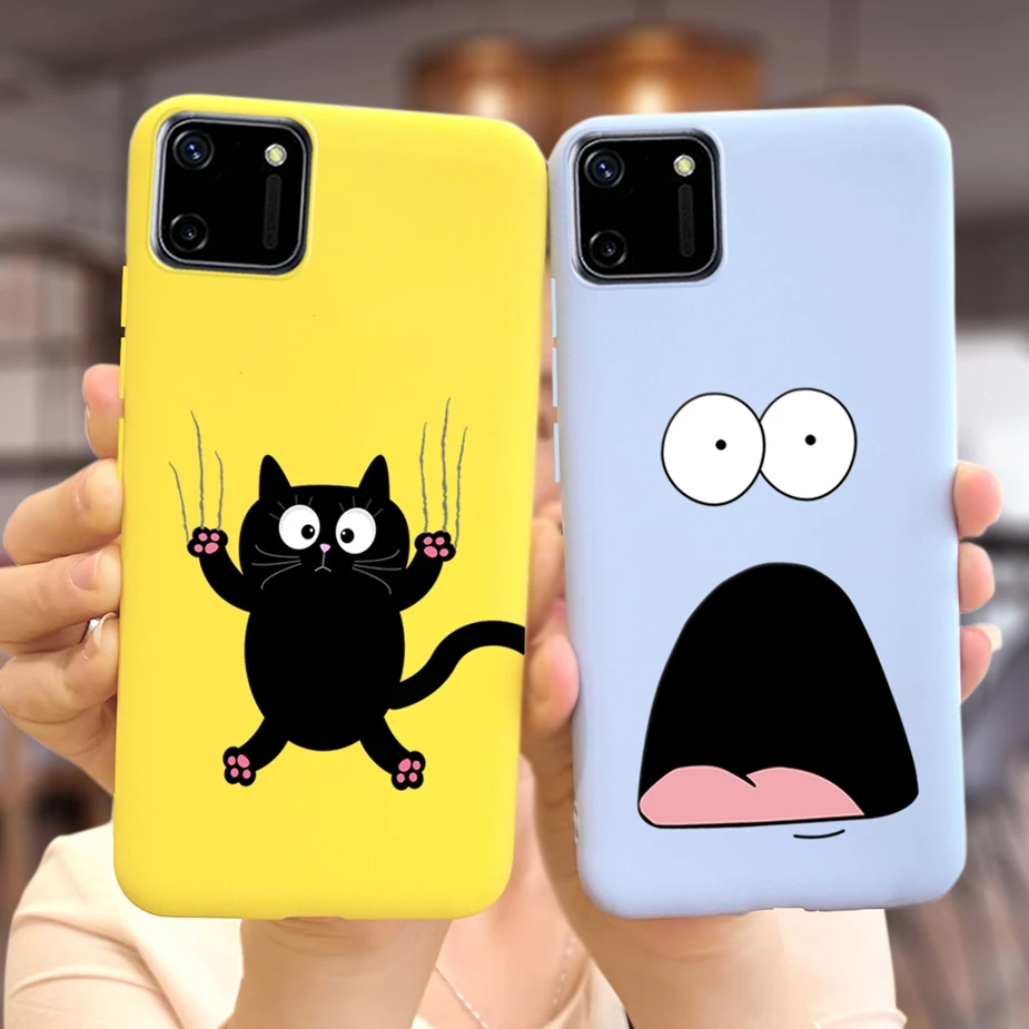 Чехол для Realme C11 Мягкий Силиконовый ТПУ чехол с милым рисунком Oppo 2021 C 11 чехлы