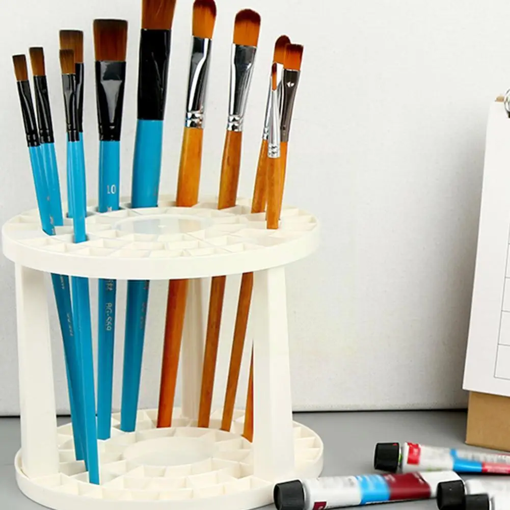 

Portable 49 Holes Paint Brush Pen Holder Watercolor Stand Support Painting Pen Display Holder Pen Holder Rack Brush L1i8
