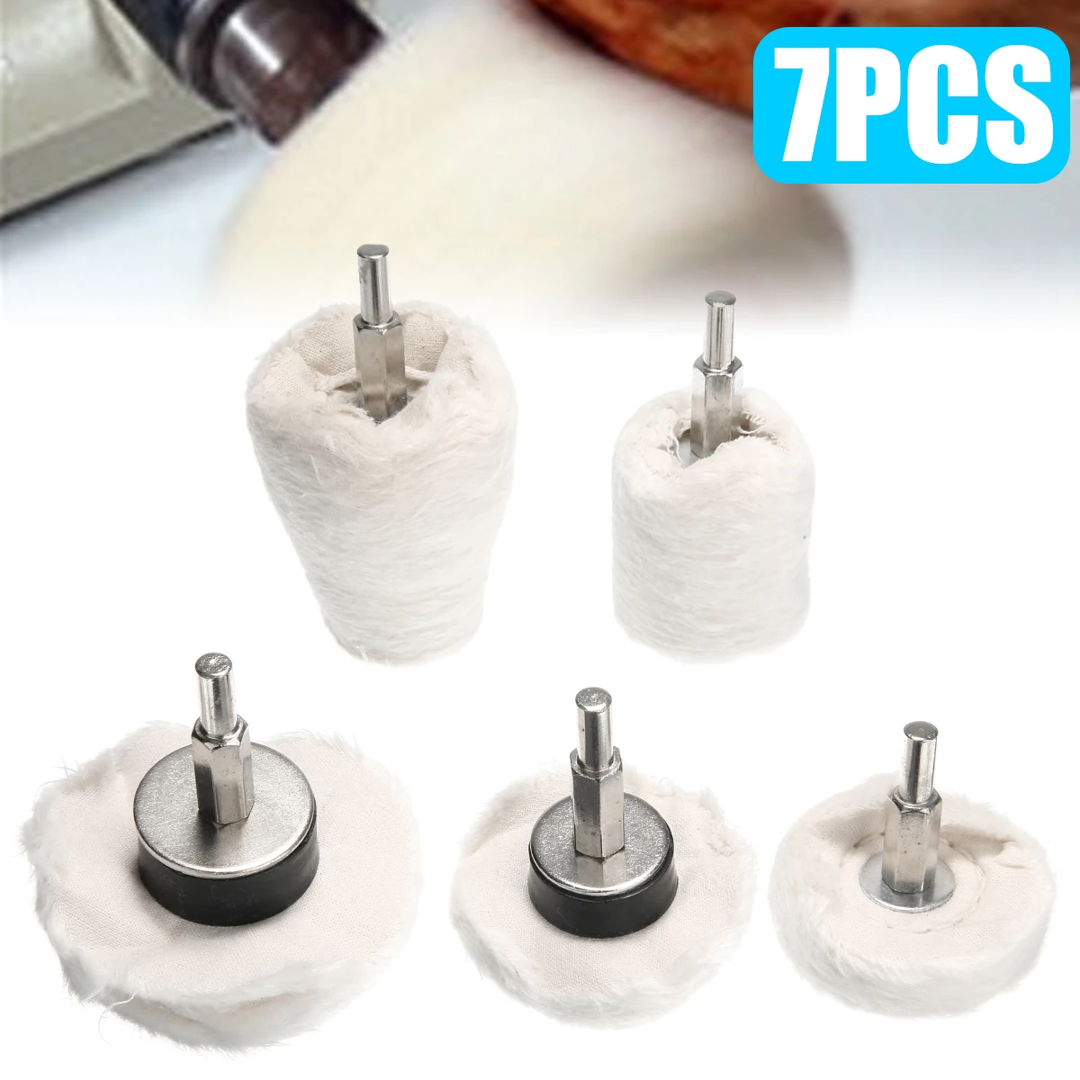 5 шт. полировка автомобиля колеса Вощеная хлопковая ткань колодки Швабра дрель