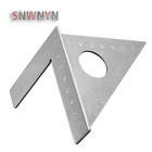 Линейка для деревообработки, квадратный измерительный прибор из нержавеющей стали, с треугольным и угловым углами, 45 градусов, 90 градусов