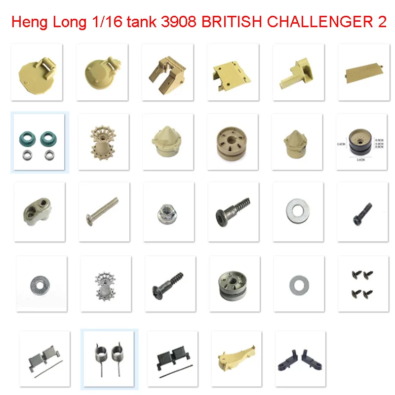 Heng Long 1/16 RC Танк 3908 Британский CHALLENGER 2 Запасные части: пластиковая