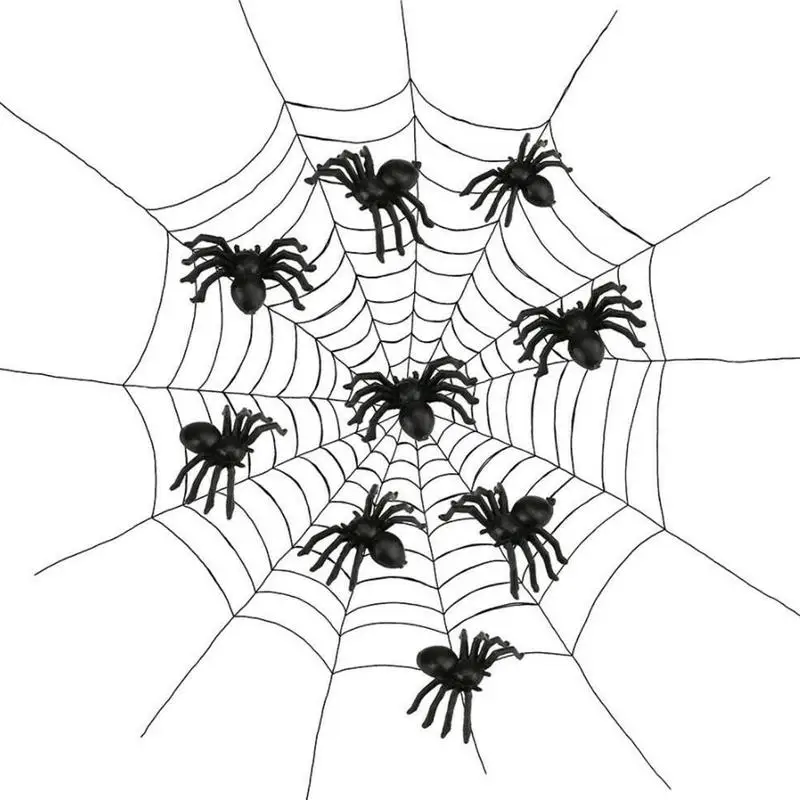 50 шт экологически чистый черный ночник моделирование пластиковый маленький паук