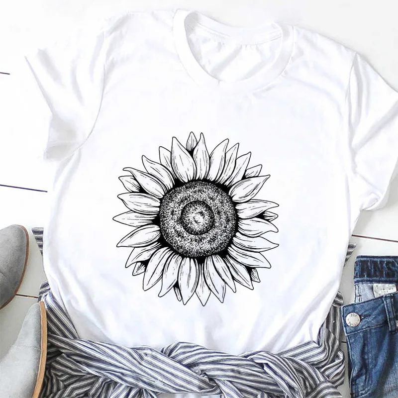 Футболка женская летняя повседневная забавная с бабочкой | Женская одежда