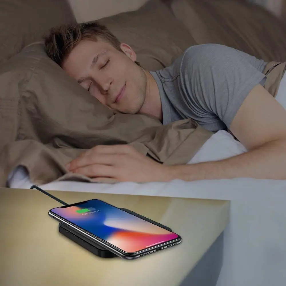 Беспроводное зарядное устройство QI для iPhone 10 Вт USB-подставка Apple Быстрое