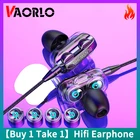 Buy 1 Take 1 vaorlo спортивные наушники 3,5 мм проводные наушники Hifi стерео бас Музыка Мини наушники с микрофоном HD гарнитура для звонков