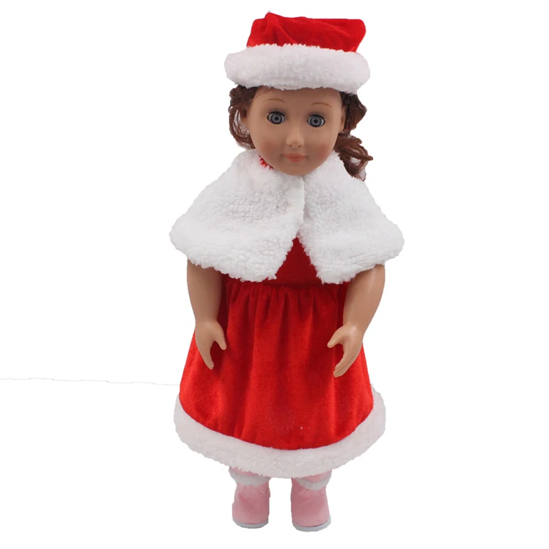 doll cloth Горячая кукла платье Рождество Санта Клаус Кукла Одежда для 18 дюймов американская bjd кукла и 43 см кукла игрушка Рождественская одежда кукла подарок - Цвет: doll cloth