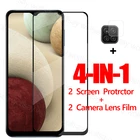Wolfsay 4в1 закаленное стекло с полным клеем для Samsung Galaxy A12 Защита экрана для Samsung Galaxy A12 M12 пленка для Samsung A12